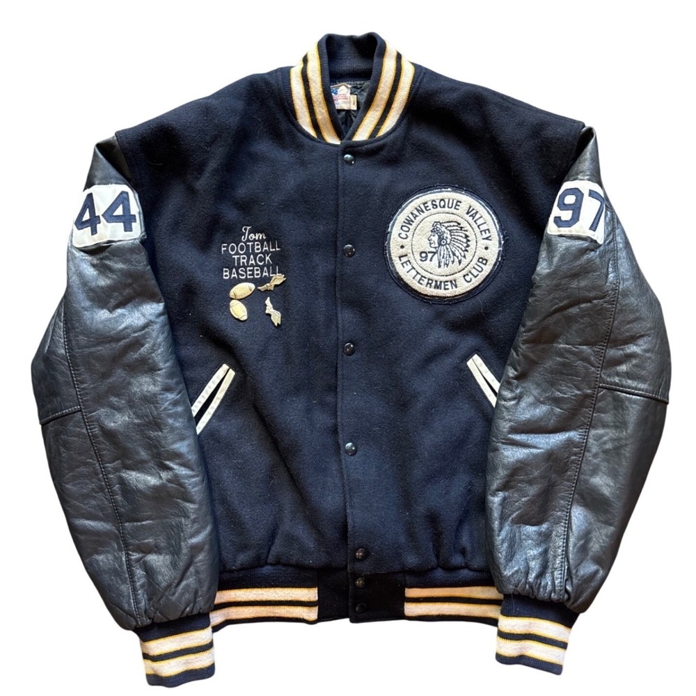 Vintage SPC 90's 1997 Varsity Letterman Jacket Cowanesque Valley Indians Size XL